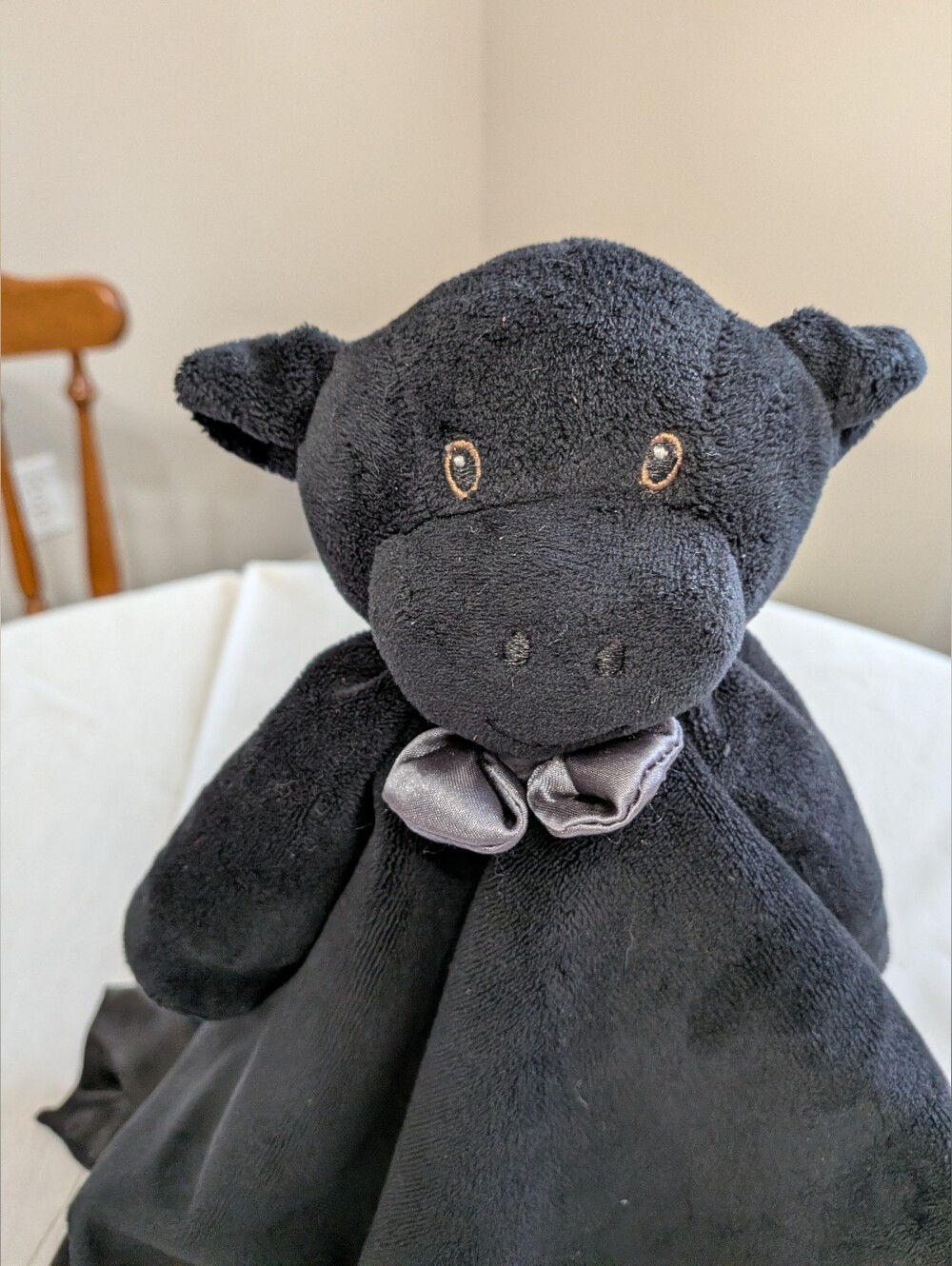 Certified Angus Beef. Black Plush Cow Lovey Security Blanket . GUC. Advertising.